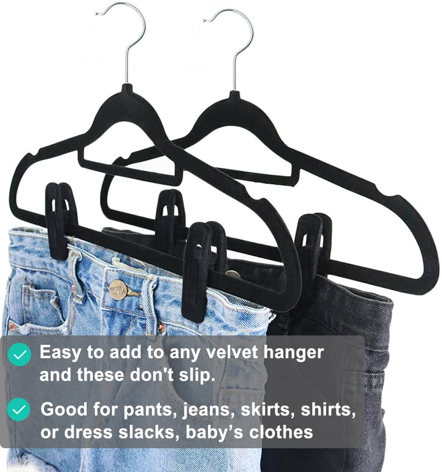 TOFIIGREM velvet hanger-compatible clips fixed firmly to prevent movement