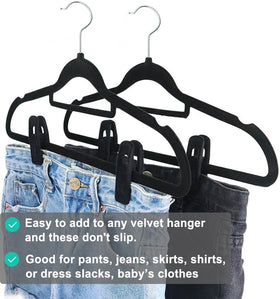 TOFIIGREM velvet hanger-compatible clips fixed firmly to prevent movement