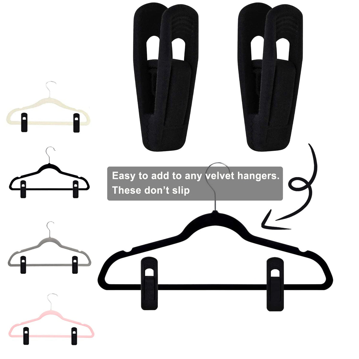 TOFIIGREM velvet hanger clip demonstrates strong grip to prevent slips
