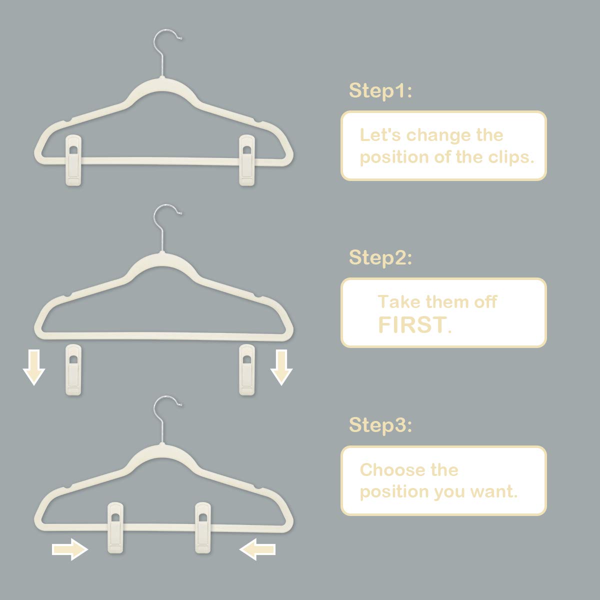TOFIIGREM sturdy PP-based clips; durable daily use