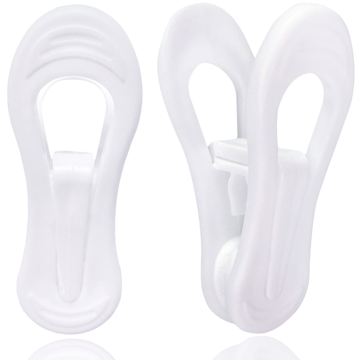 TOFIIGREM White Hanger Clips 60-Pack packshot, durable clips for organized closets.