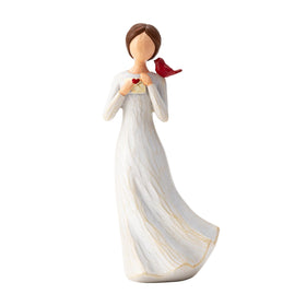 TOHLUCS memorial angel figurine, hand-painted, a heartfelt sympathy keepsake for bereavement.