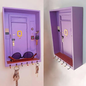 TOIVO Friends key holder wall mount with six hooks doubles as coat or umbrella rack.