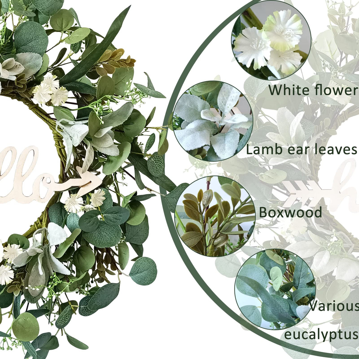 TOKCARE wreath packaged securely with arrival fluff to restore fullness.