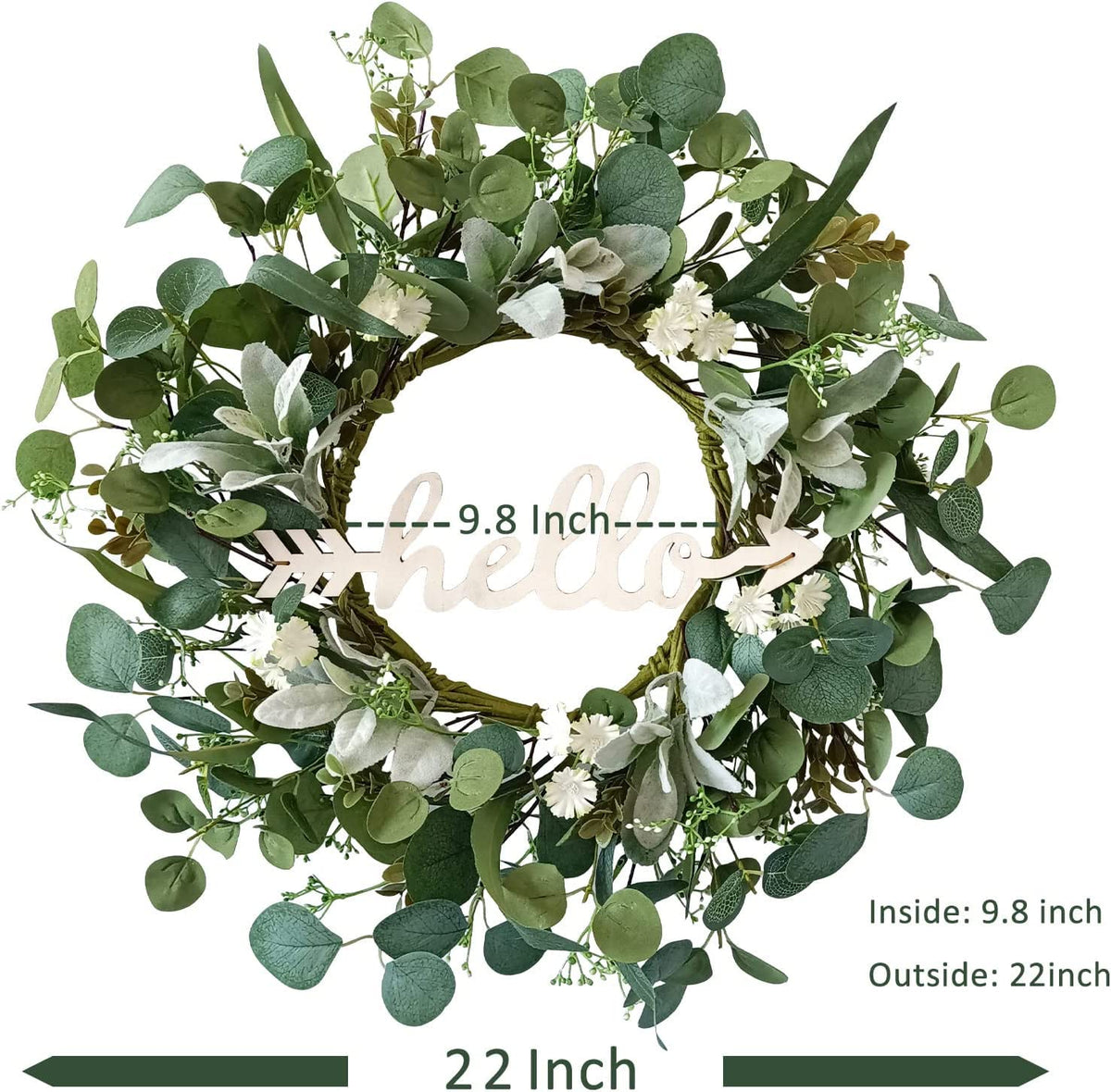 TOKCARE wreath suitable for indoor use or sheltered outdoor spaces.
