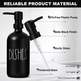 TOLDATLI dish soap dispenser with pump keeps counters tidy during busy dish nights.