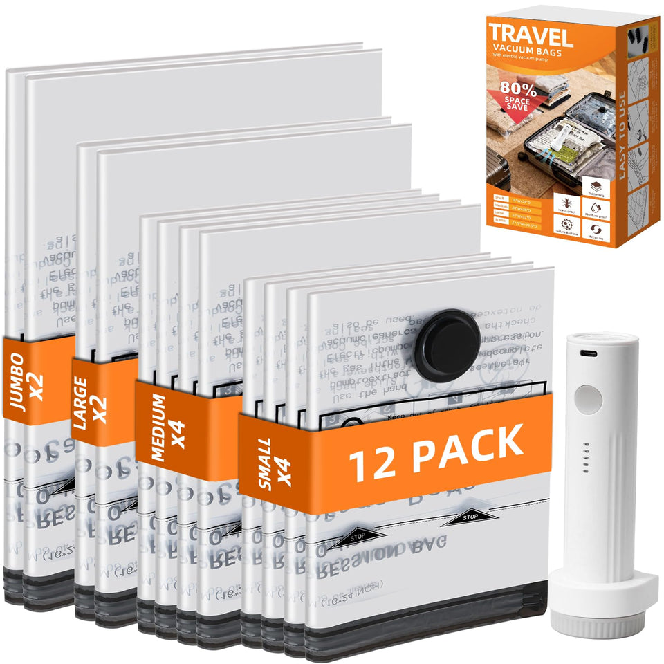 TOLDATLI travel vacuum bags contents compressed for easy packing.