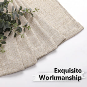 Easy-care fabric stays wrinkle-free for quick setup
