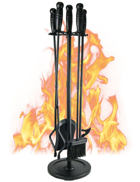 Tomersun fireplace stand, sturdy base for safe, organized fires.