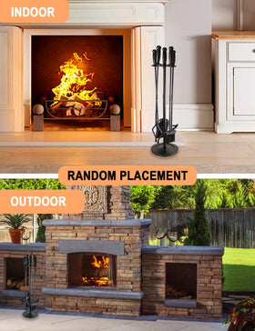 Tomersun fireplace tongs for precise log placement from a distance.