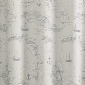 Tommy Bahama shower curtain is easy to care—machine wash cold and tumble dry low.