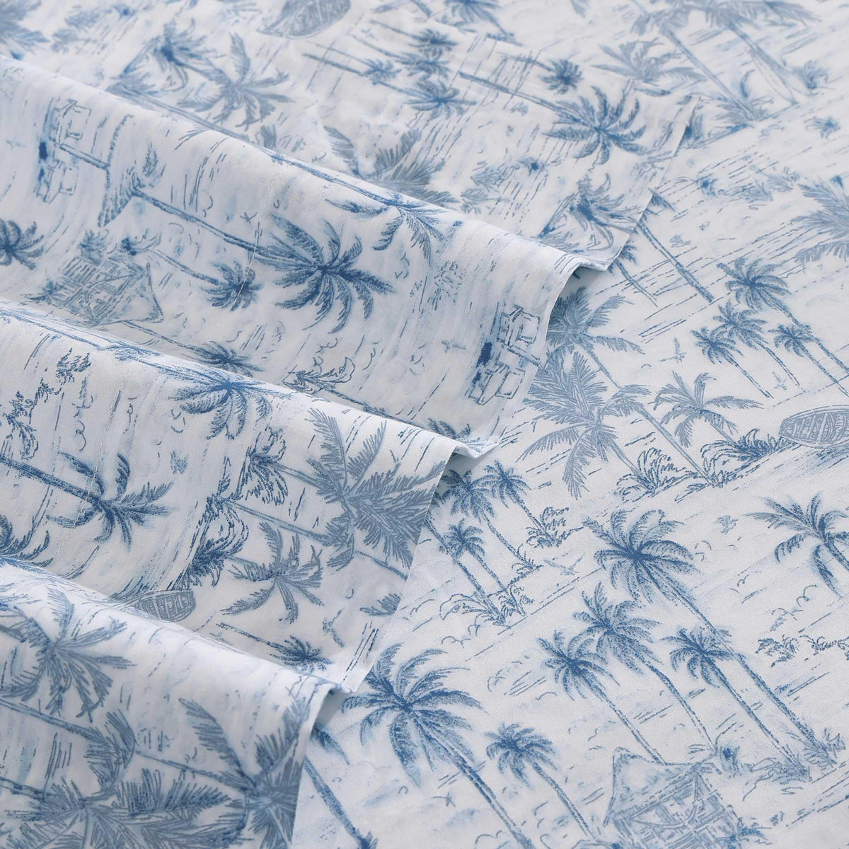 Tommy Bahama Surfside Blue king pillowcases for soft, hotel-quality sleep