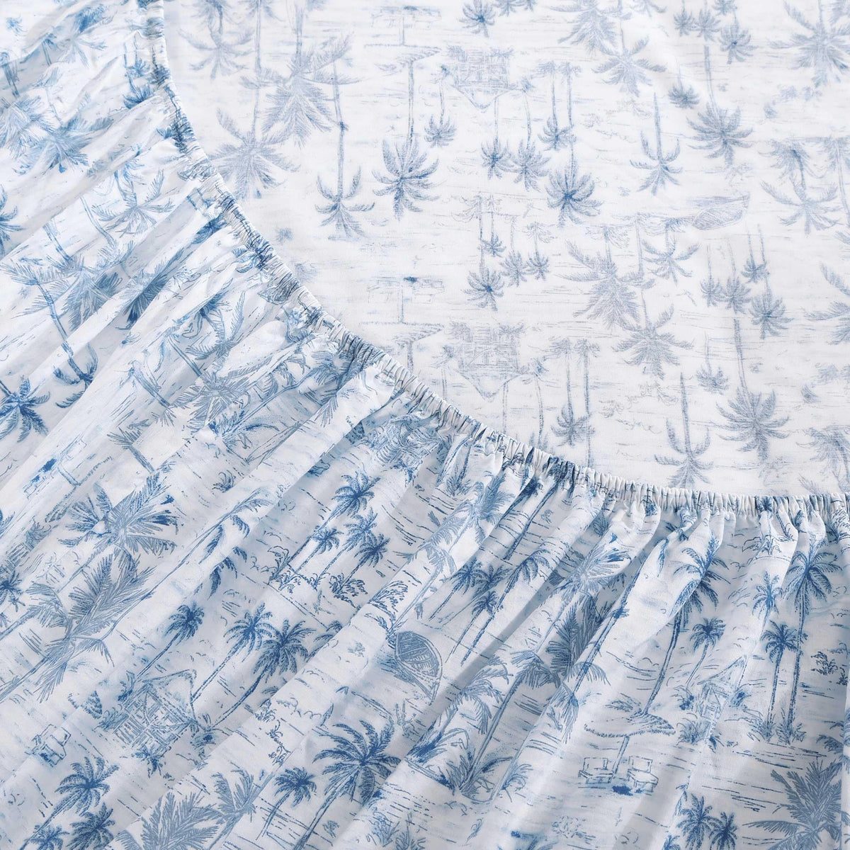 Tommy Bahama Surfside Blue percale bedding setup for crisp, refreshing nights