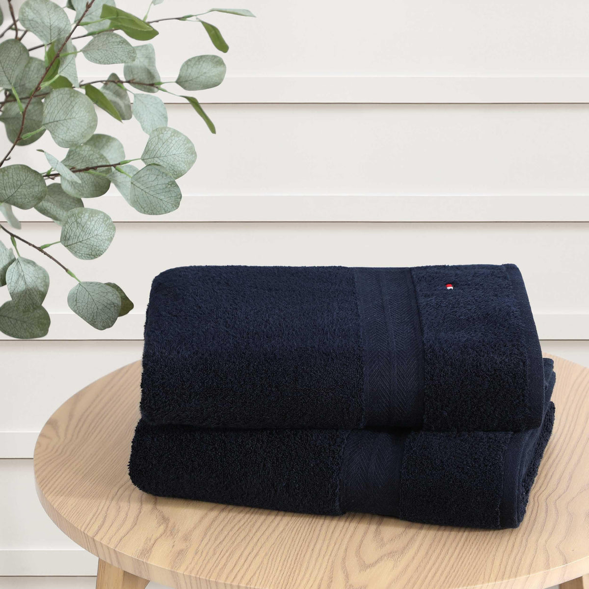 Tommy Hilfiger towel size 54x30 inches, ideal for full-body dry.