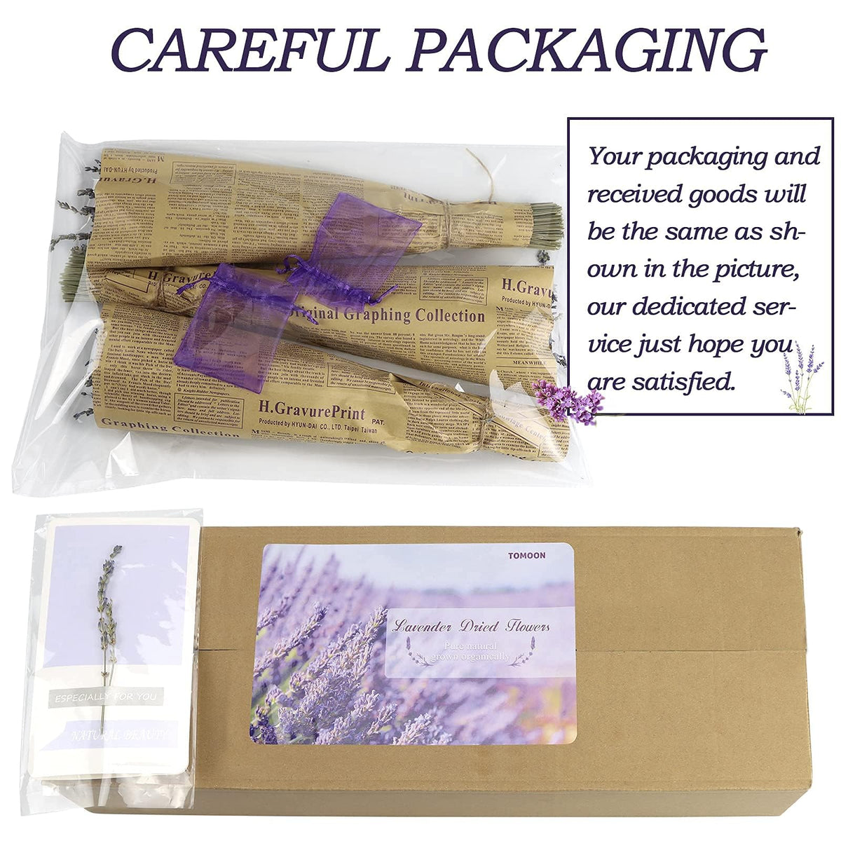 TOMOON lavender bouquet for drawers and closets freshens spaces naturally.