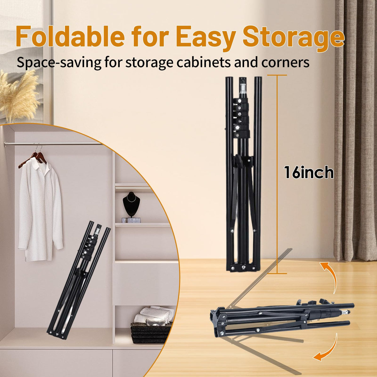tondid anti tip tripod base provides stable display in busy spaces