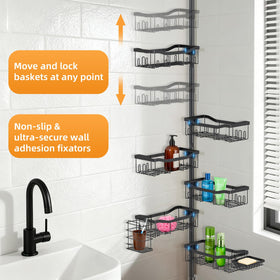 TONDID towel bar adds convenient drying space and extra storage.