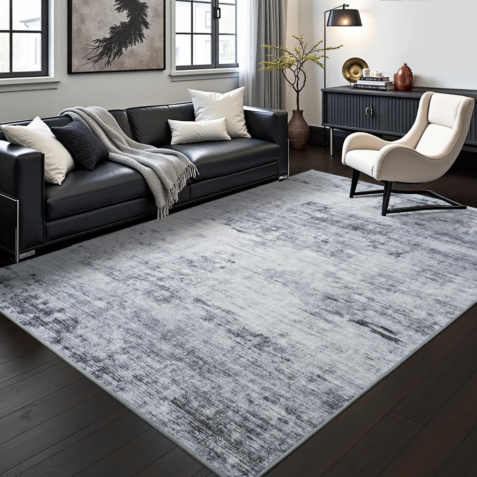 Toneed Abstract Area Rug soft velvet surface for barefoot comfort in living rooms.