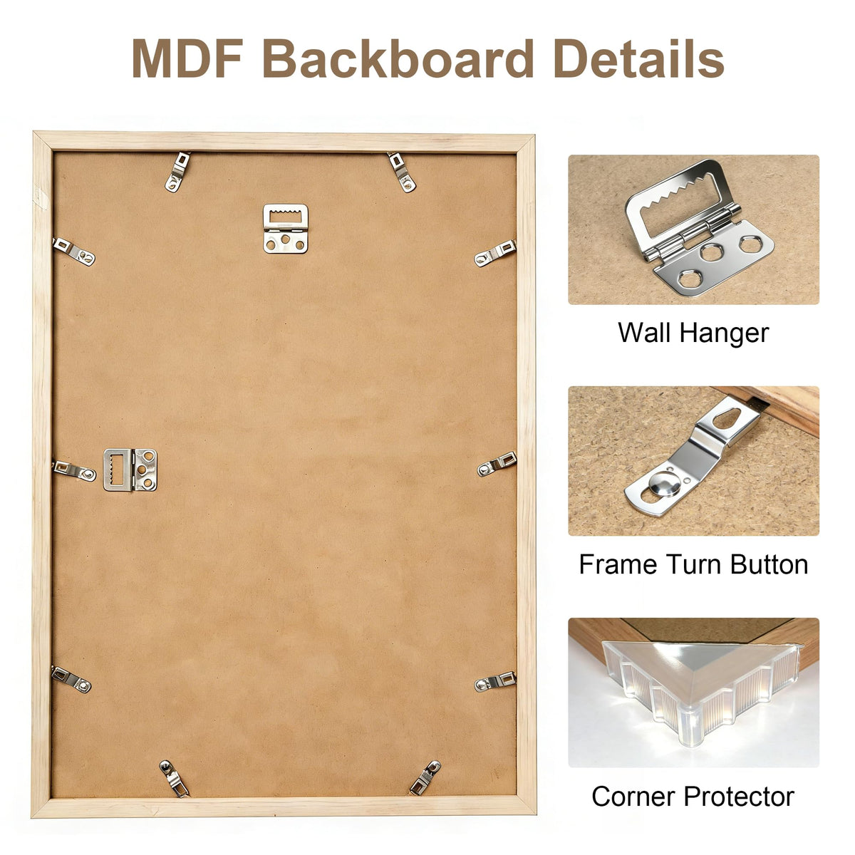 TONES FRAME DESIGN hanging hardware included for easy, secure mounting.