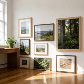 TONES FRAME DESIGN textured solid wood veneer adds warm, natural texture to any room.