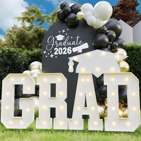 Tongjoy Graduation letters 2-3ft LED glow brighten your party backdrop.
