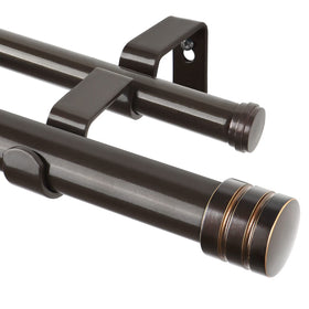 TONIAL 1-inch double curtain rod adjusted 66–120 inches for a precise fit