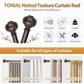 Included brackets and hardware shown with TONIAL curtain rod for easy installation.