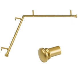 TONIAL center rod extended for 32–86 inch openings, ideal for flexible bay window setups.