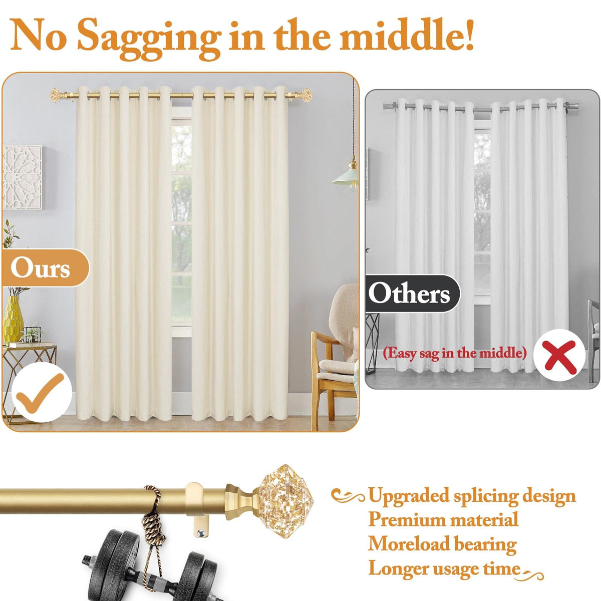 TONIAL 22-pound capacity suitable for light to medium drapes