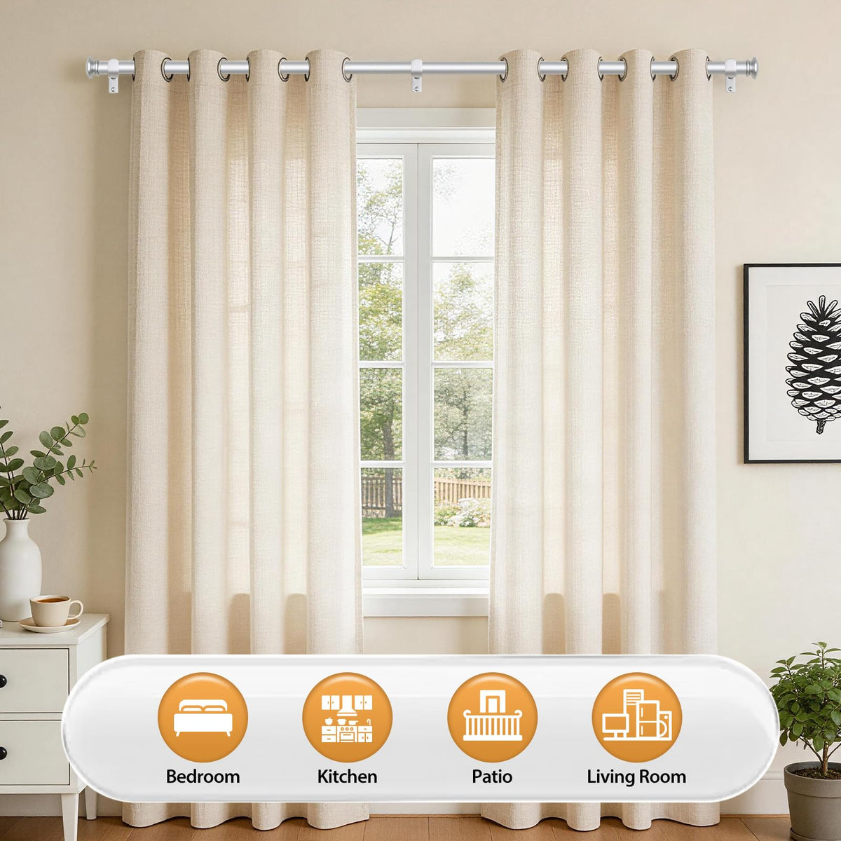 TONIAL heavy-duty curtain rod demonstrates strong build for heavier drapes.