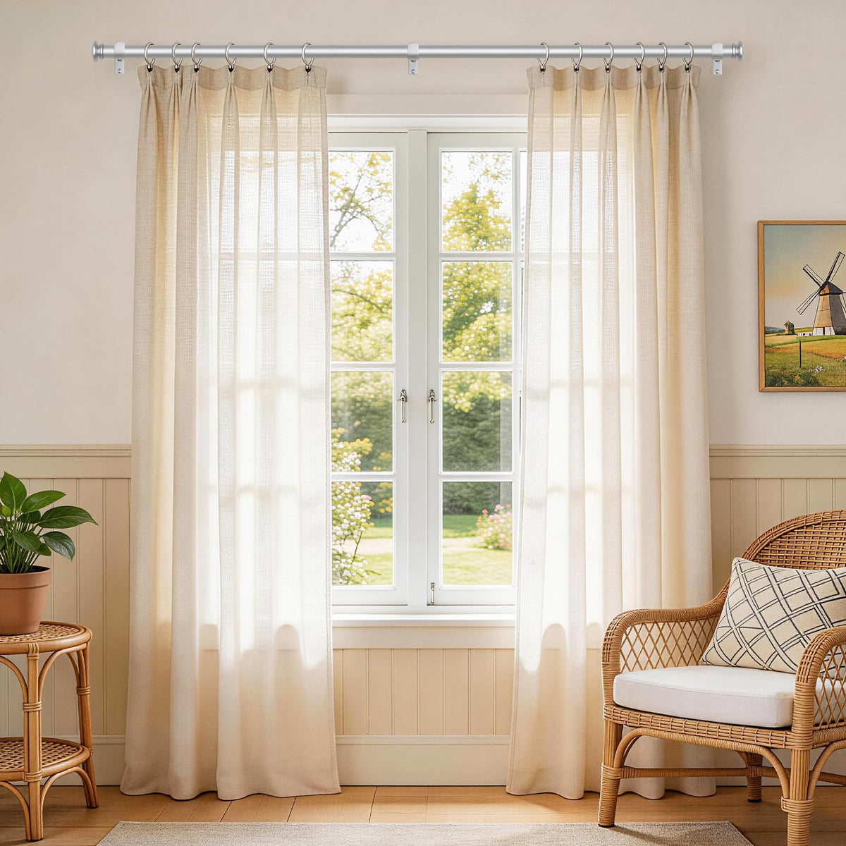 TONIAL curtain rod packaging shows ready-to-install hardware.