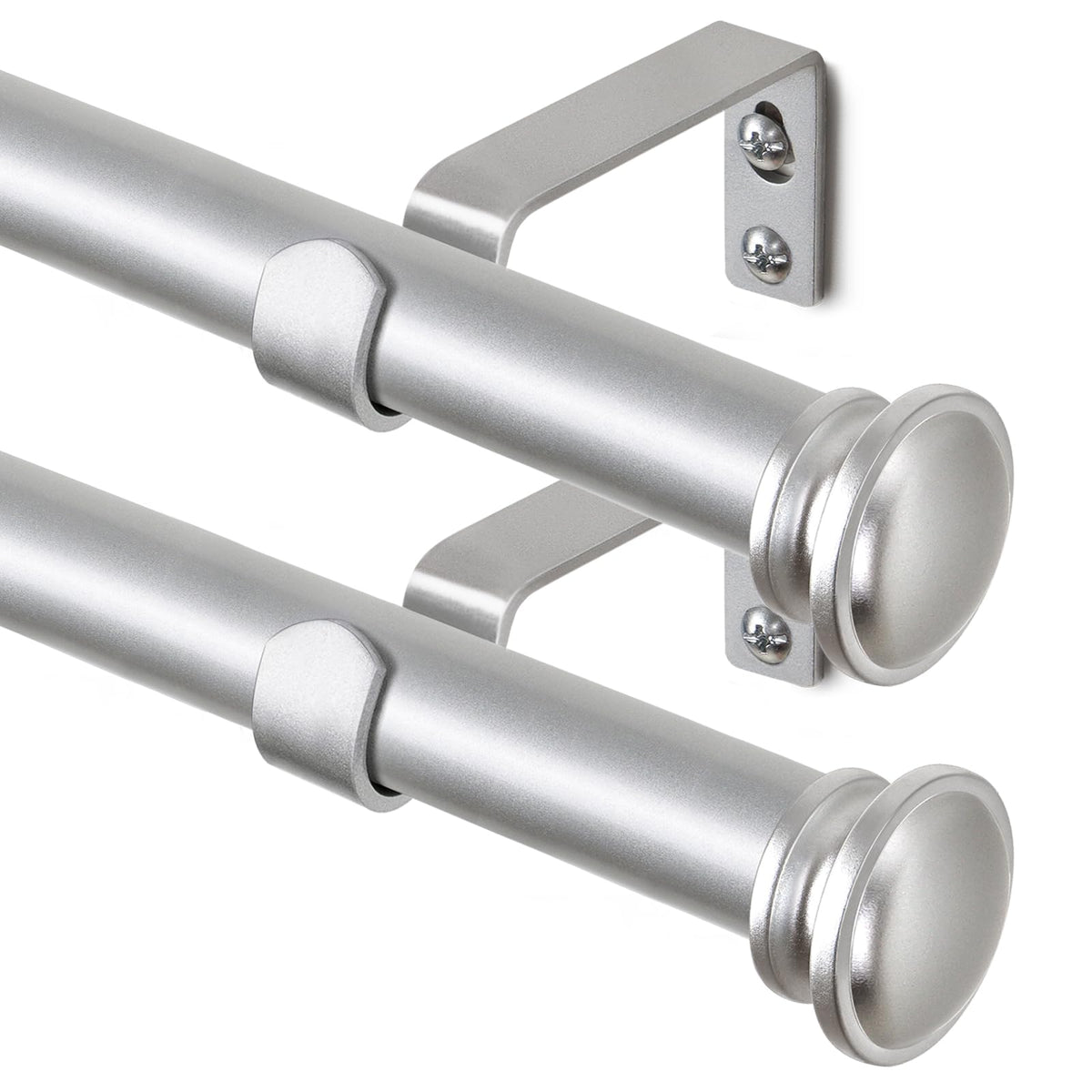 TONIAL curtain rod in telescoping segments for precise length adjustments.