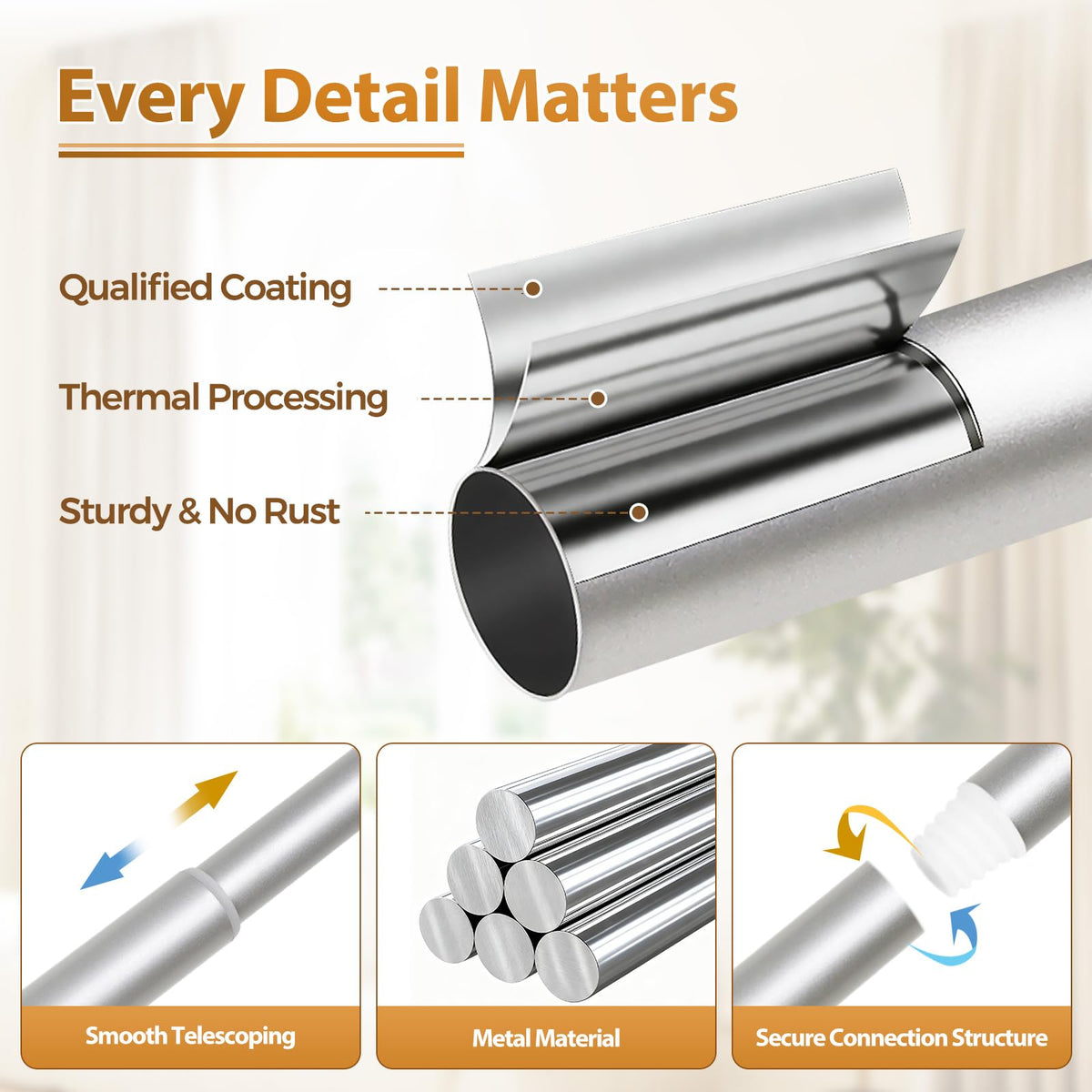 TONIAL wall installation illustration for secure rod mounting.