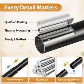TONIAL modern black curtain rod suits contemporary interiors