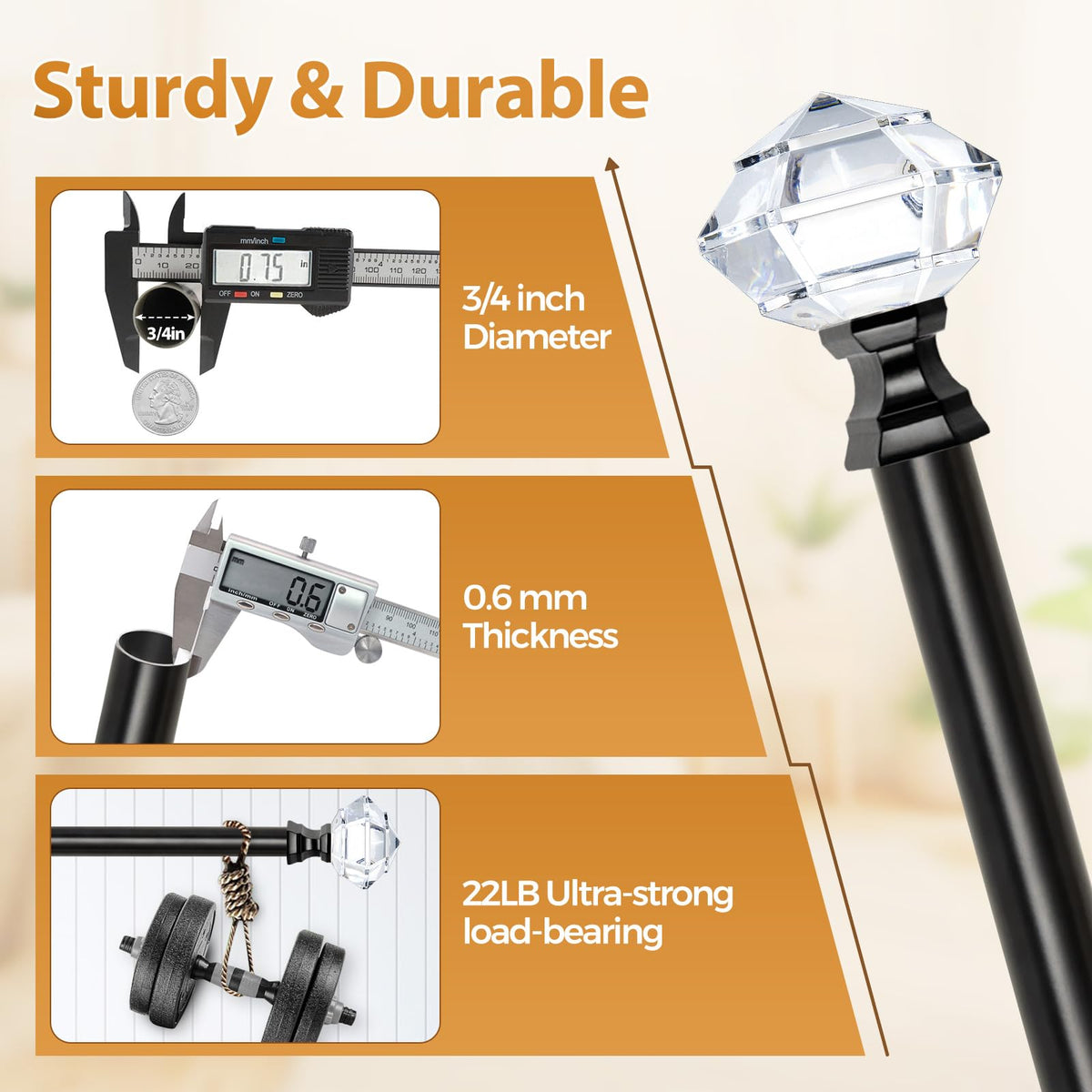TONIAL telescoping splicing design enables quick length adjustment