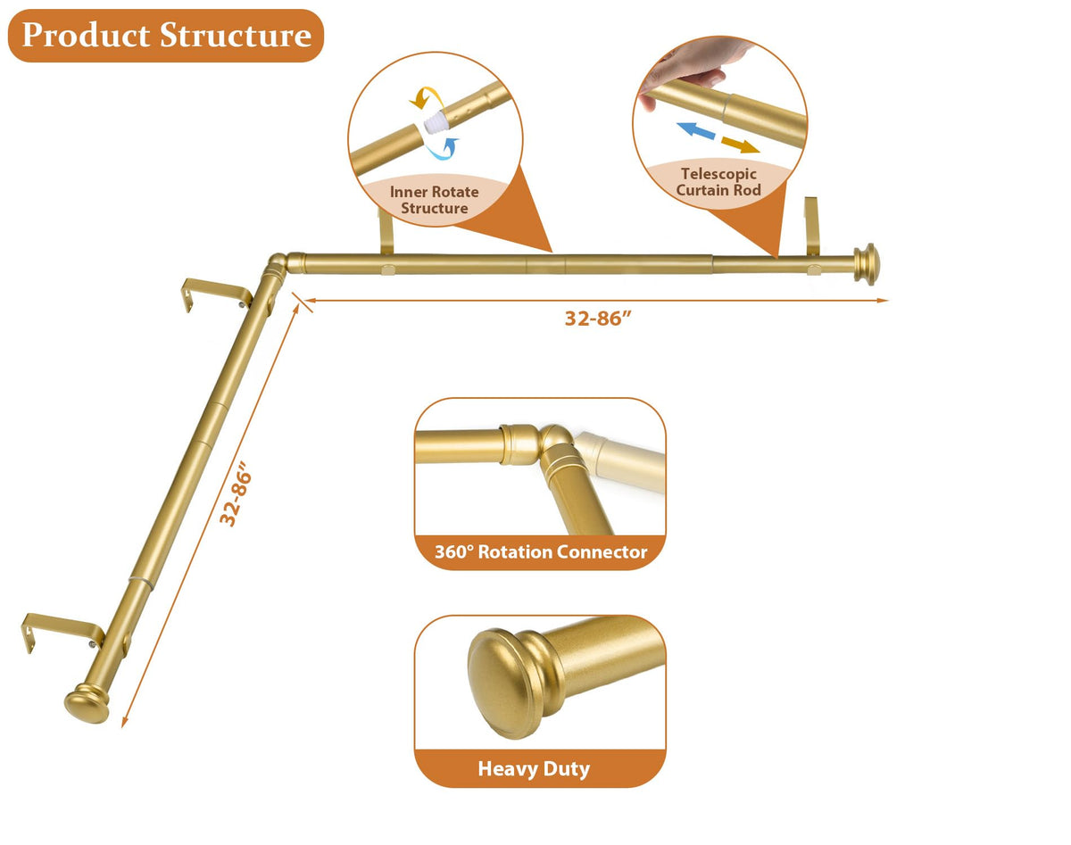 TONIAL gold-finish end caps add modern elegance to any room.