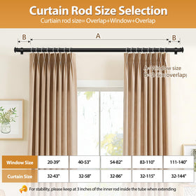TONIAL black drapery rod complements kitchen, living room, and office decor.
