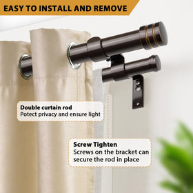 TONIAL telescoping range 36–72 inches fits varied windows with ease.