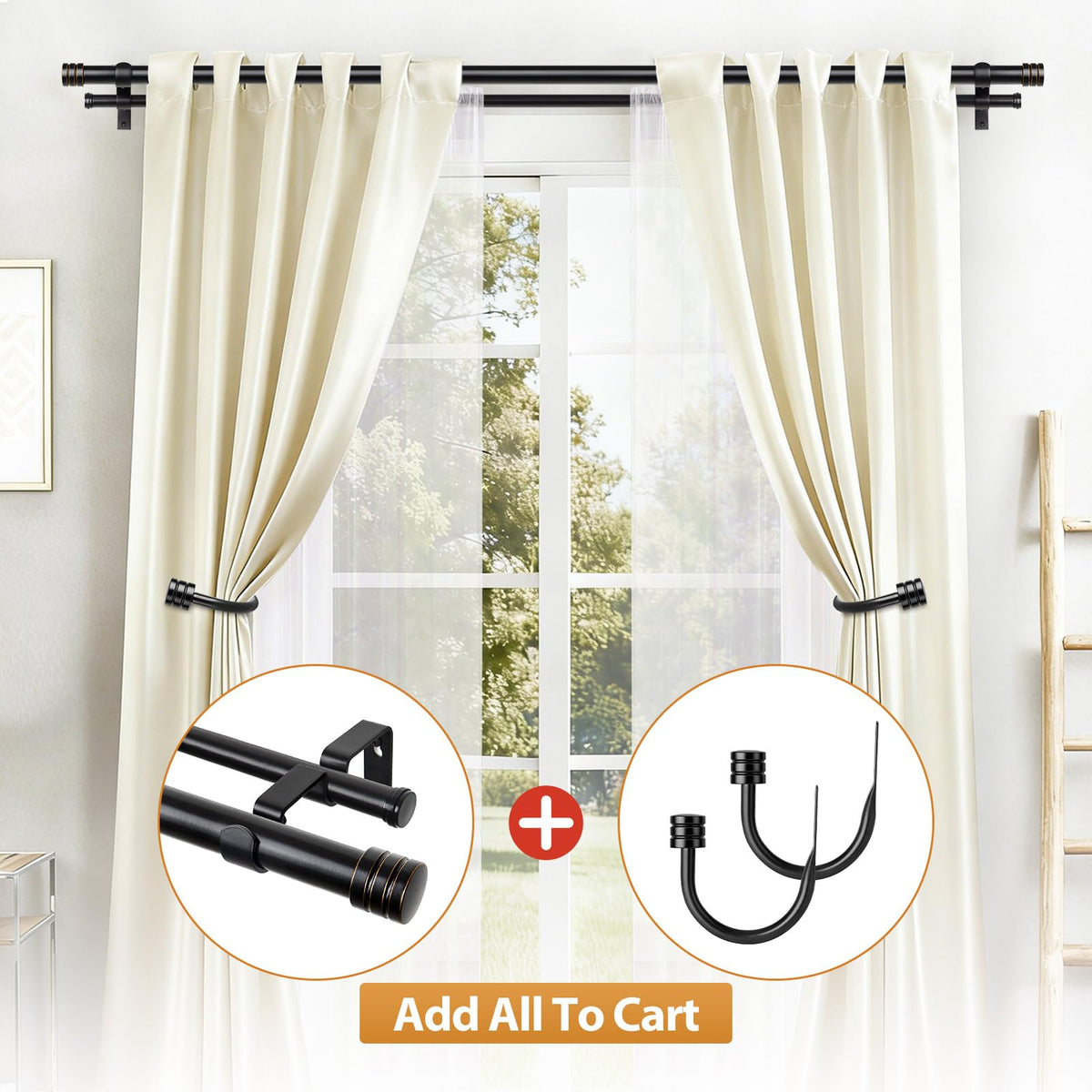 TONIAL wall anchors included for secure wall mounting.