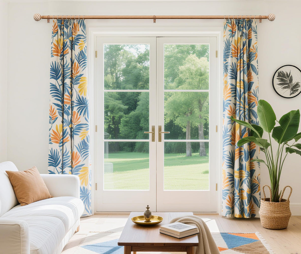 TONIAL wood grain finish accentuates natural texture on curtain rod.