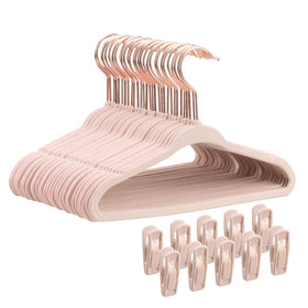 Tonswachic baby velvet hangers shown in 11-inch size for newborn clothes.