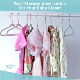 Tonswachic Kids Hangers velvet felt texture protects fabrics from slipping.