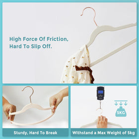 Tonswachic Kids Hangers swivel hook facilitates easy hanging for kids.