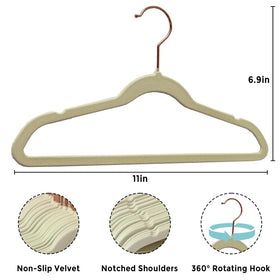 Tonswachic velvet hanger clip set keeps small garments secure