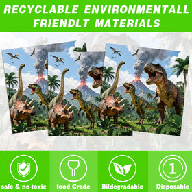 Tonyta party dinosaur cups in green for mess-free beverages
