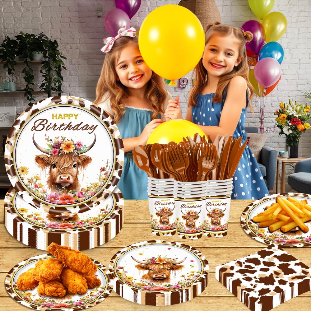 Tonyta Party Highland Cow spoons for desserts and snacks