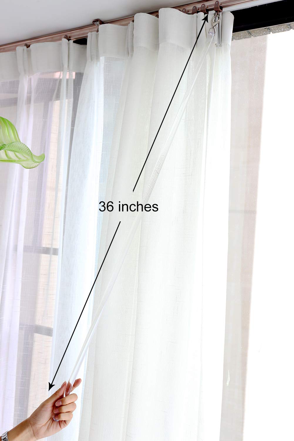 TOOFN 36inch pull rod reaches high mounted windows with ease