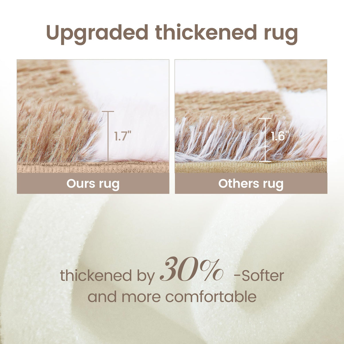 TOOHUB high-pile fluffy carpet offers plush underfoot comfort for lounging