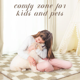 TOOHUB kid-friendly rug creates a safe play area in nursery.