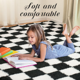 TOOHUB living room rug fits beside sofas and desks for warm ambiance.